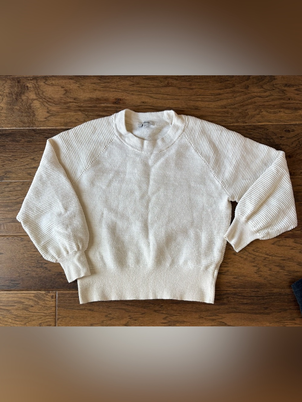 Madewell Cream Crewneck Knit Sweater